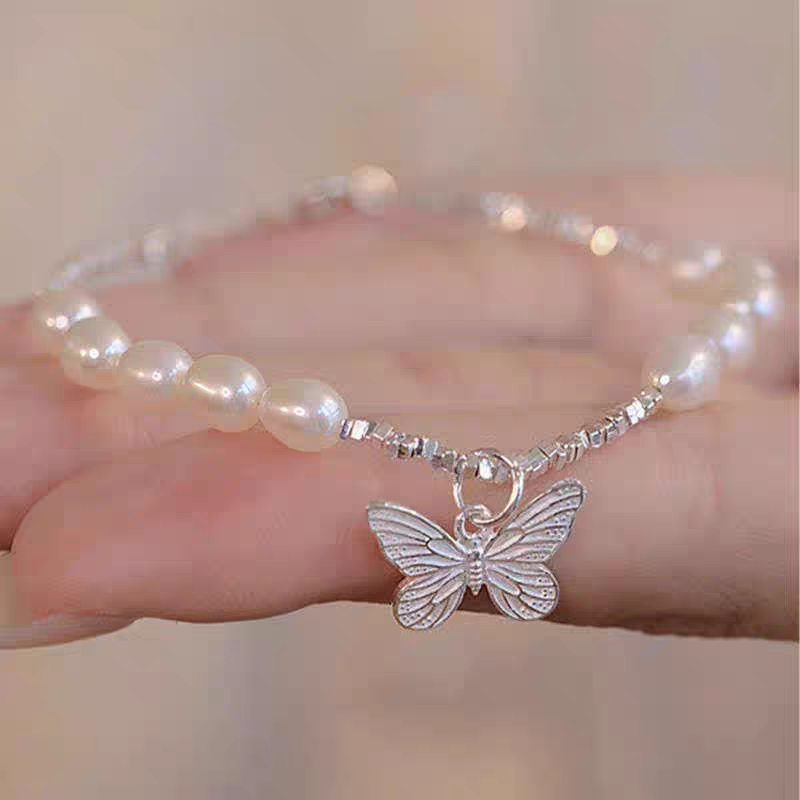 Butterfly Grace Freshwater Pearl Bracelet - Image 3