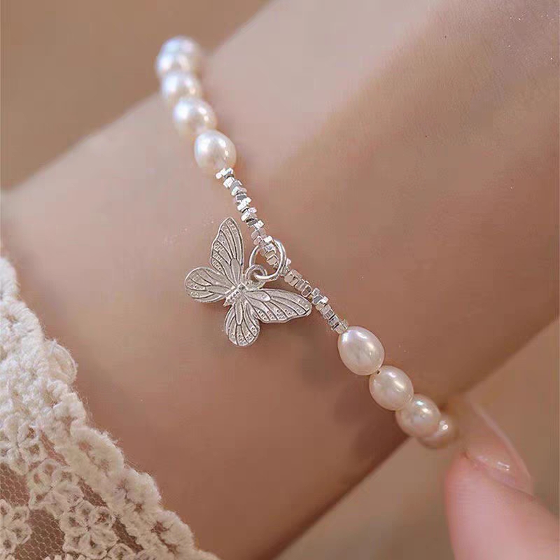 Butterfly Grace Freshwater Pearl Bracelet - Image 4