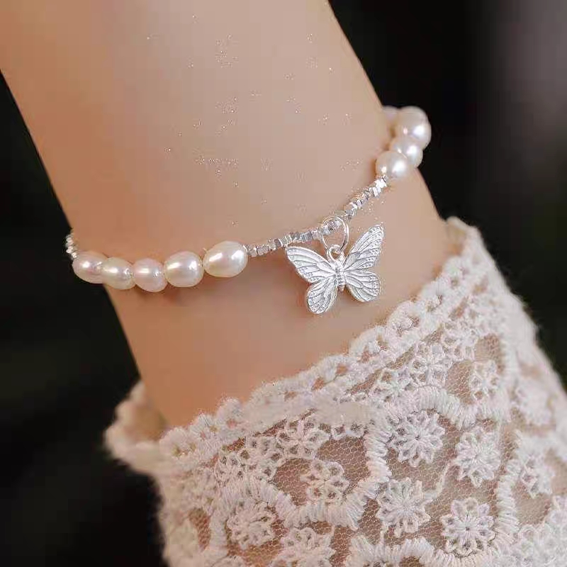 Butterfly Grace Freshwater Pearl Bracelet - Image 5