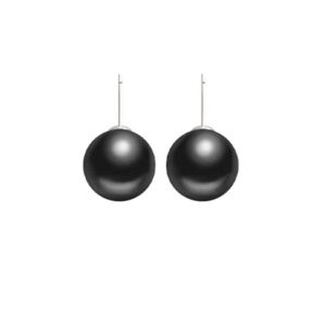”Tahitian “Black pearl stud earrings