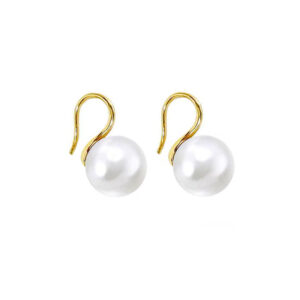 "Australian white" pearl ear hooks